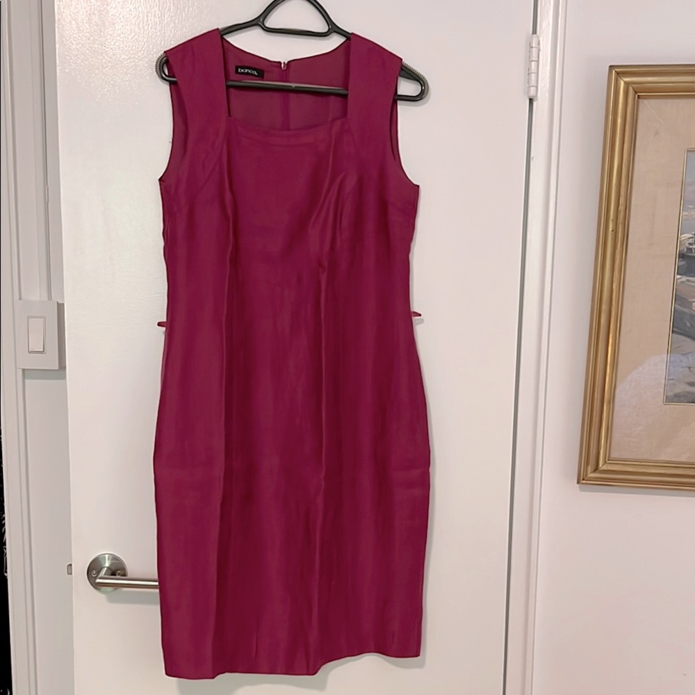 Pink Sleeveless Sheath Dress
